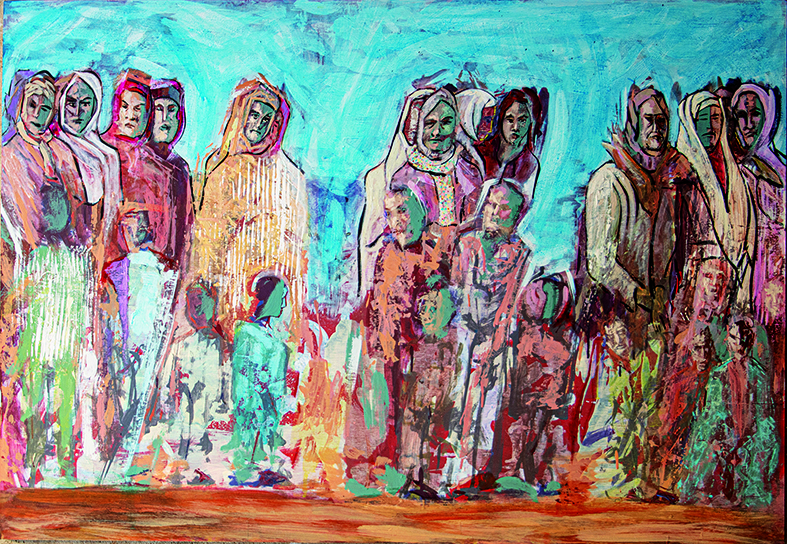 Refugiados. Juan Manuel Gutiérrez Migrantes, refugiados y desplazados.Pintura. Juan Manuel Gutiérrez